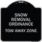 Signmission Snow Emergency Route Tow Away Zone W/ Graphic Heavy-Gauge Aluminum Sign, 18" x 18", BS-1818-22887 A-DES-BS-1818-22887 - alternate 1